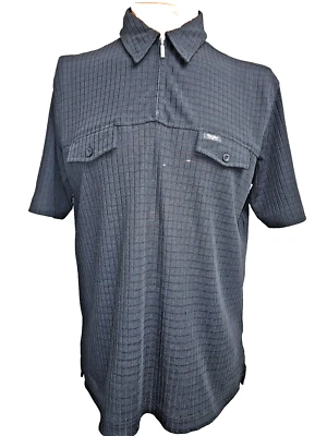 VTG Y2K 90s Mossimo Zip Up Shirt Mens Size Medium Black EUC - Image 1 of 4