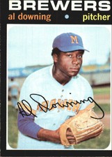 1971 Topps Milwaukee Brewers Baseball Card #182 Al Downing - EX