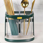 (Dark Green)Chopsticks Drying Bucket Chopstick Cage Hole Stylish For Spoon