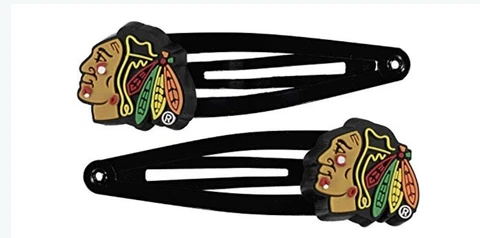 NHL Chicago Blackhawks Soft PVC Hair Clip, 2-Pack Cover