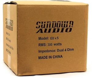 E-8 V.5 D2 8" 300 Watts RMS Dual 2-Ohm EV.5 Series Subwoofer - Picture 1 of 1