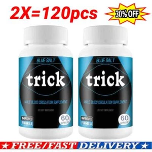 2X Suplementos de circulación sanguínea Blue Salt Trick para hombre | 60 piezas. - Imagen 1 de 8