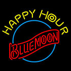 Blue Moon Happy Hour Neon Sign For Home Bar Pub Club Home Wall Decor 19x15