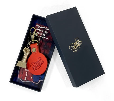 Manny Pacquiao Key Ring Hand Boxing Champion Legend Boxer Engraved Autograph BRZ Cover