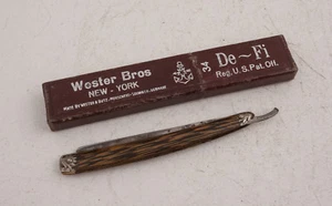 Wester Bros Butz Straight Razor w/Box (B2C) Merscnfid Solingen De Fi 34 - Picture 1 of 11