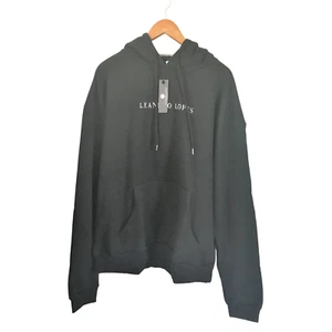Designer Hoodie Black Size XL Cotton Streetwear Oversize Leandro Lopes - Picture 1 of 2