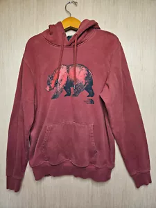 Felpa con cappuccio The North Face uomo piccola stampa orsetto rosso maglia grossa pullover - Foto 1 di 12