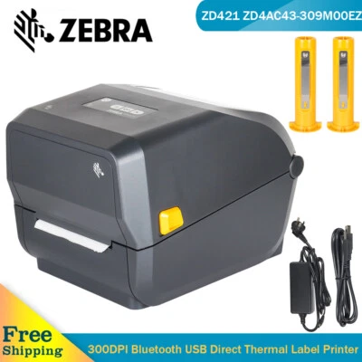 Zebra 4x6 Shipping Label Printer Thermal Label Printer 300dpi ZD4AC43-309M00EZ - Image 1 of 4