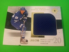 Upper Deck Ultimate Collection 2009-10 Debut Threads Christian Hanson 160/200