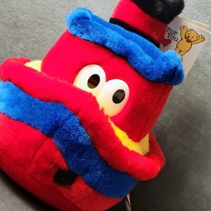 Vintage 1994 Mary Meyer Boot Plüschtier Kuscheltier Doug der Schlepper 10 Zoll mit Etikett rot blau - Bild 1 von 10