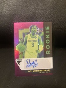 TYTY WASHINGTON JR 2022-23 CHRONICLES DRAFT PICKS FLUX ROOKIE PURPLE PRIZM SP/25