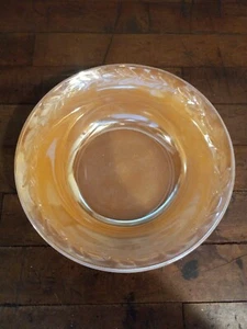 Vintage Fire King Laurel Peach Luster 8.5 8.25 Serving Bowl Dinner Mixing - Picture 1 of 4