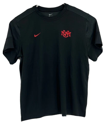 Nike New Mexico Lobos Coaches Sideline Short Sleeve UV Shirt Black Men's XL Cover