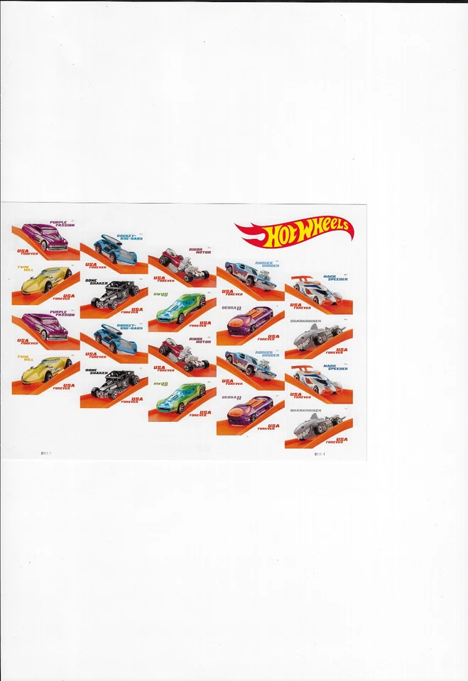 US Stamps/ Sheet/Postage Sct #5330a Hot Wheels 50th Anniv MNH F-VF OG FV $1.4.60 - Image 1 of 1