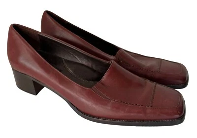 Zapatos Mocasines Sesto Meucci Cuero Genuino Tacón Medio Para Mujer 7.5 Marrón Clásicos Foto 1 de 4