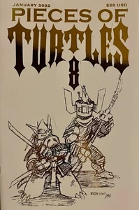Pieces of Turtles 8 Gold Foil Edition SIGNED Dave Sim Cerebus TMNT Kevin Eastman - Picture 1 of 1
