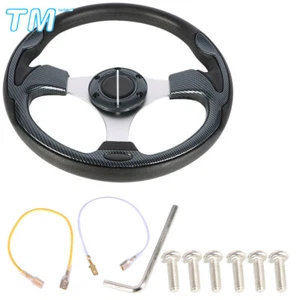Volante de piezas de fibra de carbono de 12,5 pulgadas para carro de golf EZGO Club Car Yamaha - Imagen 1 de 10