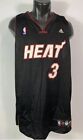 Men’s Adidas NBA Miami Heat #3 Dwyane Wade Basketball Jersey Size Large L+2