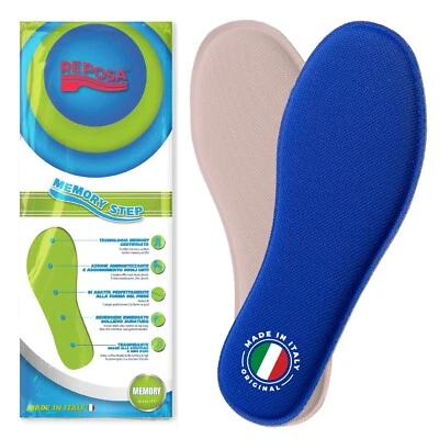 2 SOLETTE SCARPE MEMORY FOAM REPOSA TRASPIRANTI AMMORTIZZANTI UNISEX PLANTARI