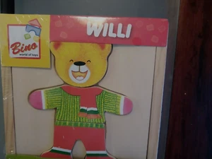 Holzspielzeug, Ankleidepuzzle "WILLI" 18 Teile in Holzbox - Bild 1 von 3