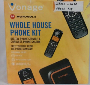 Motorola Vonage 3 Handset Whole House Phone Kit VDV23-CVR Cordless Digital NEW