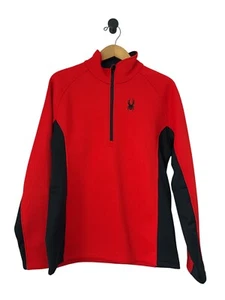 Spyder Red Half Zip Pullover Sweater Mens Size L - Picture 1 of 9