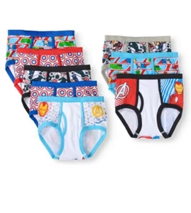 Marvel Avengers Captain America Iron Man 8 PC Briefs Underwear Boy Size 6 - Picture 1 of 3