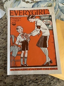Everygirls Magazine - March 1928 - Camp Fire Girls Vintage Ads Photos Scouts - Picture 1 of 11