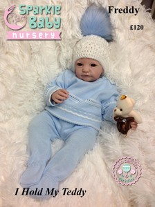 SPARKLE BABY NURSERY Reborn Baby Doll " Freddy "