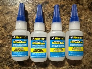 LOT OF 4 Vibra-Tite 31428 Instant Adhesive, 314 Series, Clear, 1 Oz, Bottle - Picture 1 of 2