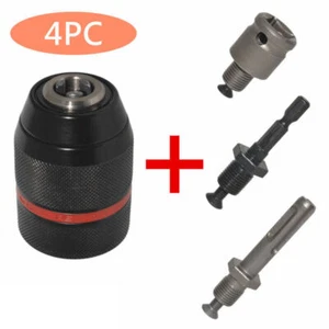 1/2"Drill Keyless Chuck Adapter Conversion Kit SDS Socket Hex Shank Adaptor 13mm - Picture 1 of 10