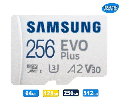 Lote de Smartphone y Tablet Samsung Tarjeta Micro SD Evo Plus 64GB 128GB 256GB 512GB Foto 1 de 4