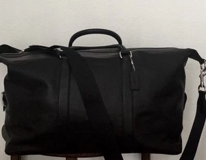 COACH Mens Leather Voyager 52 Duffle in Black Large F93469, F54802 NWT MSRP$795 - Picture 1 of 12