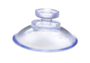 10 x 20mm Round Button Suction Cups/Pads Window Suckers Clear Rubber/Plastic