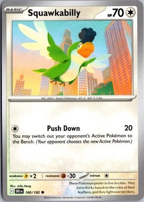 Squawkabilly Normal Common SV10: Destined Rivals 160/182 NM - Image 1 of 2