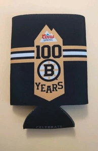 Boston Bruins 100 Years Coors Light Beer Can Cooler [NEW] NHL Beer Coozie Koozie - Picture 1 of 3