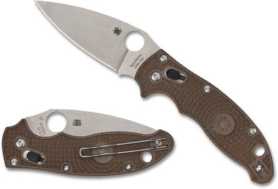 SPYDERCO Manix 2 Sprint Run, Brown FRCP Scales, CPM 15V Steel, USA, C101PBN15V2 - Image 1 of 3