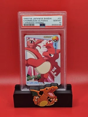 PSA 10 Charmeleon Vs Paras #31 Pokemon Bandai Anime Carddass Vending Card - Image 1 of 2