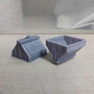 On18 Scale 5ft V HOPPER SIDE DISCHARGE shell *PAIR*. No trucks/couplers. NEW! - Picture 1 of 7