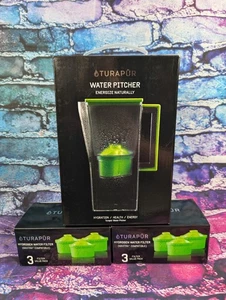 NEW TURAPUR Hydrogen Water Filter Pitcher Plus 6 Additional Filters - Picture 1 of 8