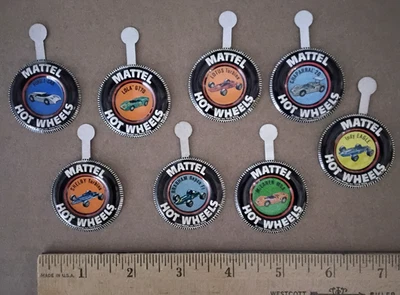 Vtg Hot Wheels Redline Metal Buttons Indy Formula McLaren Shelby Turbine lot x8 - Image 1 of 4