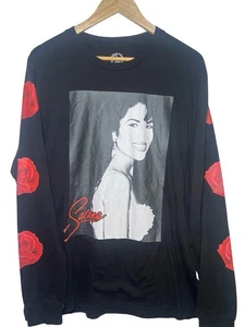 Camiseta Oficial Selena Rosa Negra Manga Larga Talla XL - Imagen 1 de 5