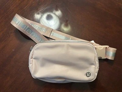 Lululemon Everywhere Belt Bag 1L Wordmark Pastel Pink And Silver New With Tags - Image 1 of 3