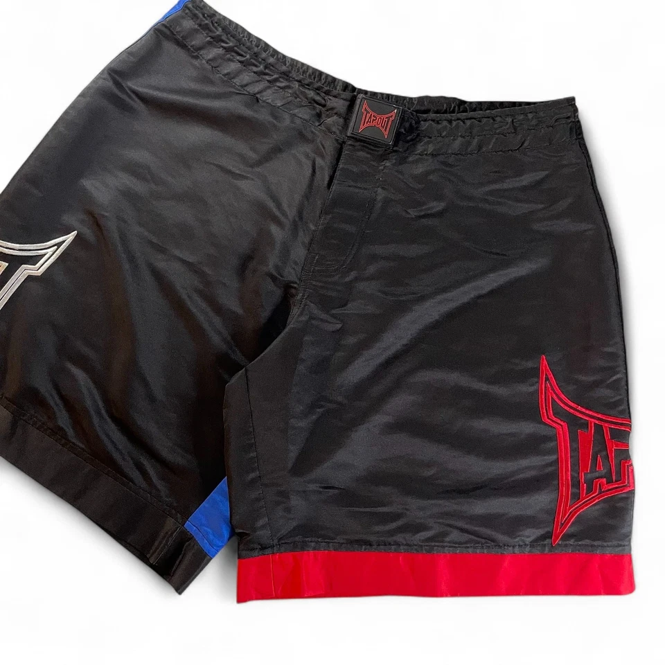 Pantalones Cortos de Lucha Tapout MMA Negros Entrenamiento Artes Marciales Mixtas Bordados Boxeo 36 Foto 1 de 4