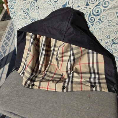 Burberry Black Nova Check Detachable Replacement Hood for Trench Coat Jacket - Image 1 of 4