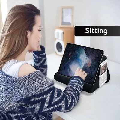 Multi-Angle Sponge Pillow IPad Laptop Holder Tablet Soft Pillow Lap Stand Phone - Image 1 of 4