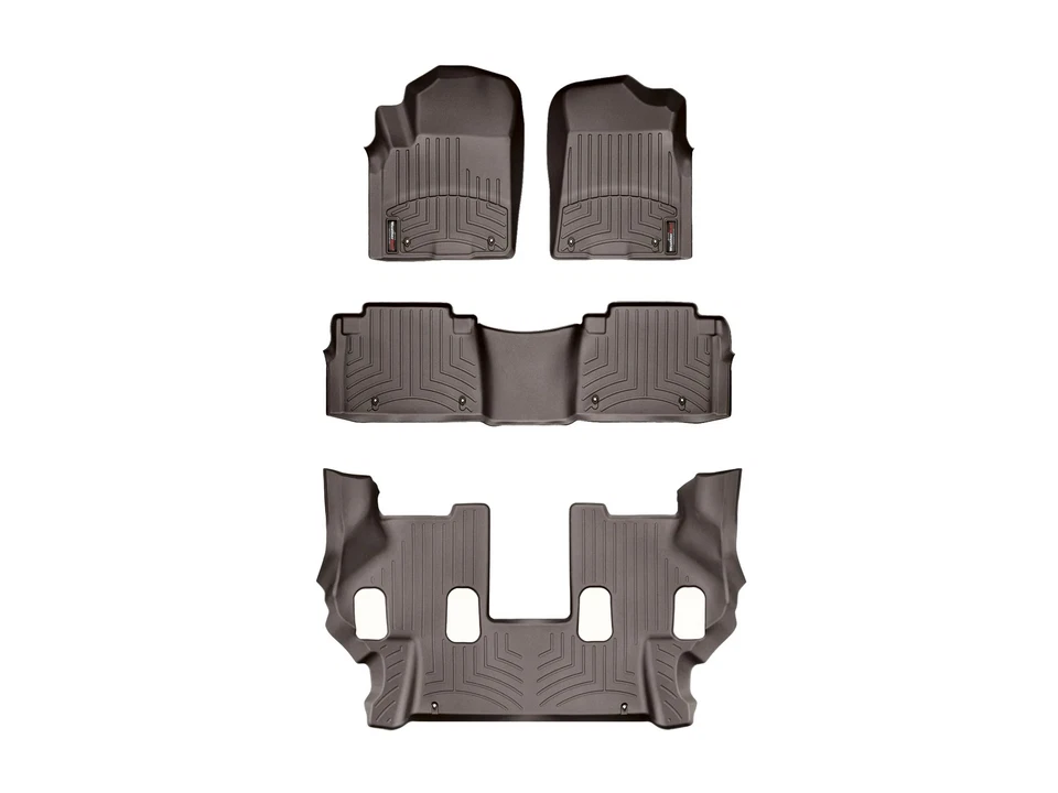 Forro de piso WeatherTech para Nissan Armada 2017-2018 - Juego completo, cacao Foto 1 de 4