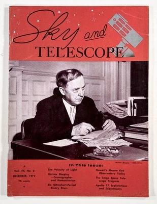 1972 Dec SKY & TELESCOPE Speed of Light HARLOW SHAPLEY Binary Stars MAUNA LOA Foto 1 de 4