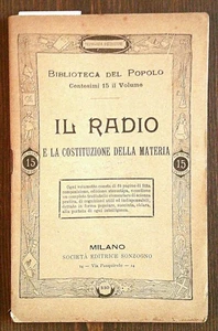 IL RADIO - Biblioteca del Popolo Vol.330 - Ed. Sonzogno, 1880 ca.* - Picture 1 of 4