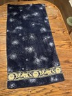 Vintage Springmaid Celestial Bath Towel Sun Moon Stars Navy Gold 48x24 90s Y2K